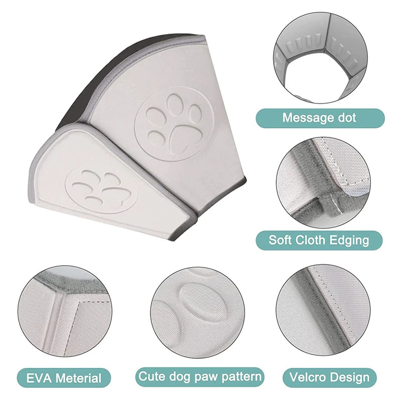 Adjustable Soft Cone Protective Collars, Anti-Bite, Lick Scratching, Wound Recovery Sleeve, Cats and Dogs, After Surgery