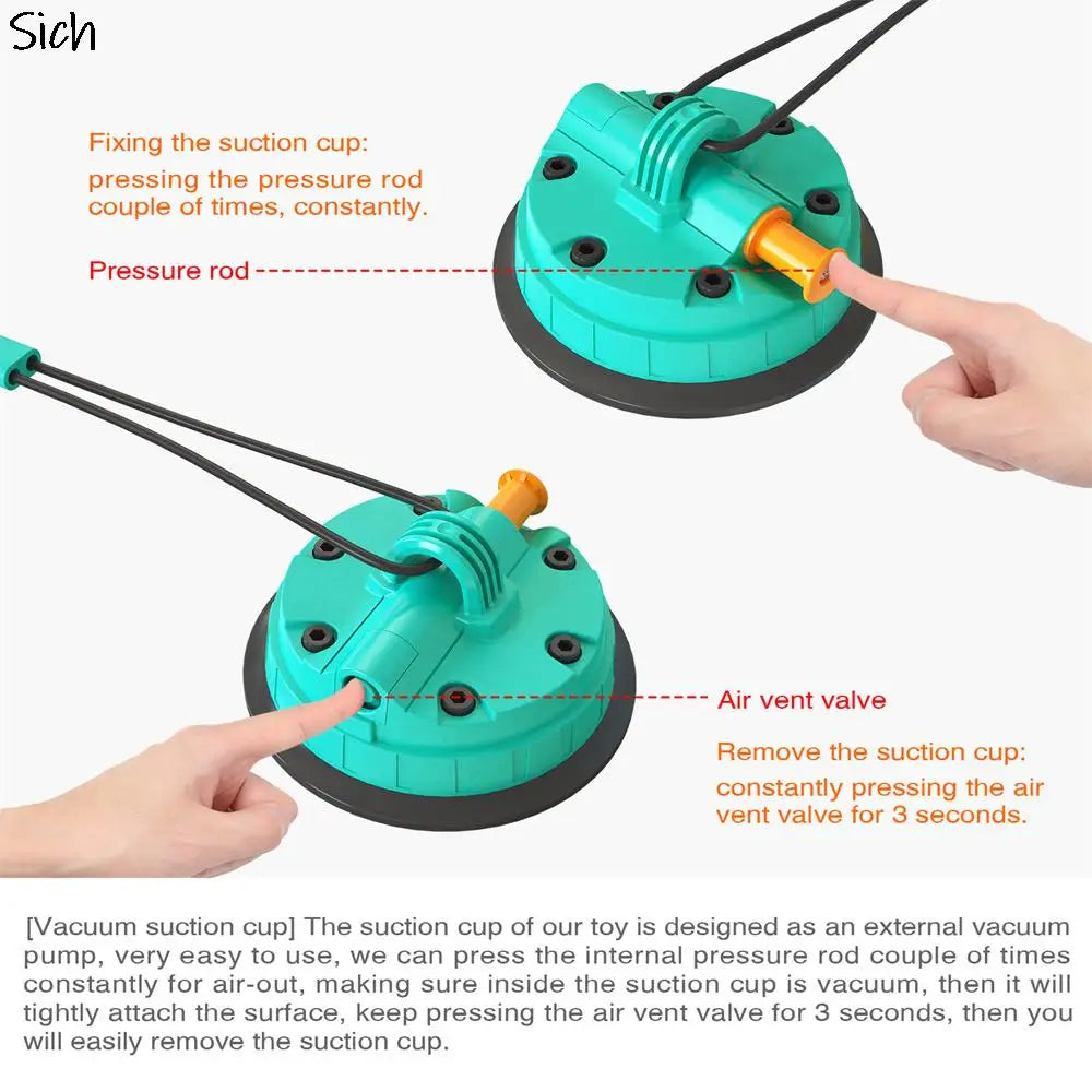 Upgrade Dog Toys Interactive Suction Cup Multifunctional Vacuum Suction Cup Pull Ropes Ball Chewing Squeaker For Toys