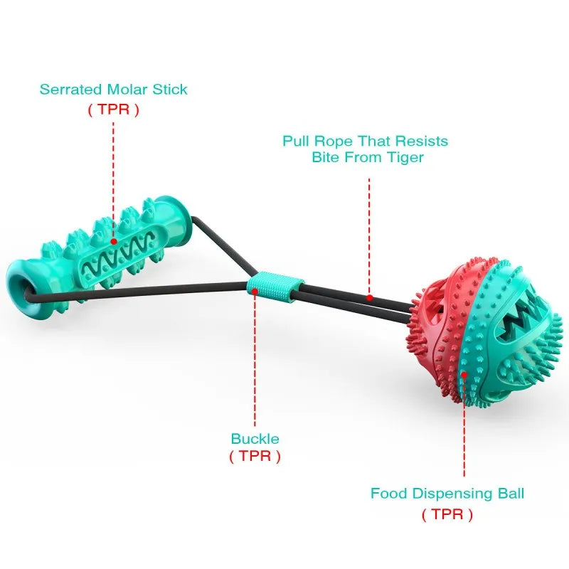 Spherical Dog Outdoor Pull Rope Ball Grinding Teeth Toy Pull Training Tool Puppy Teeth Cleaning Ball Dog Accessories