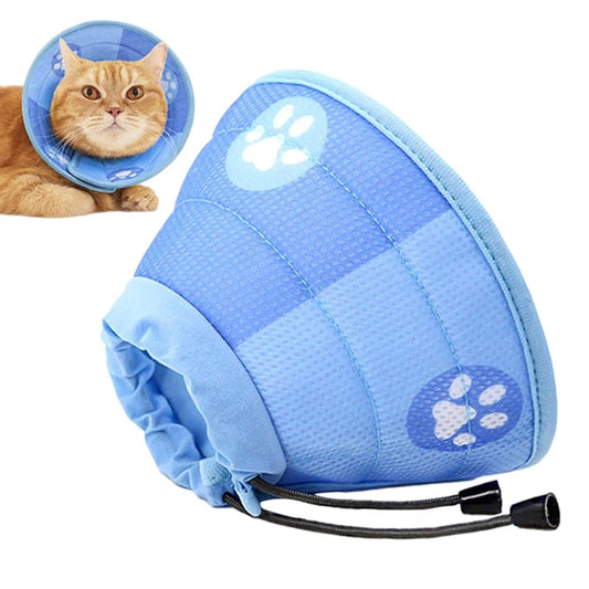 Cat Elizabethan Adjustable Collar Pet Dog Neck Cone Recovery Collar Anti-bite Protective Medical Neck Ring Pet Accessories SizeM